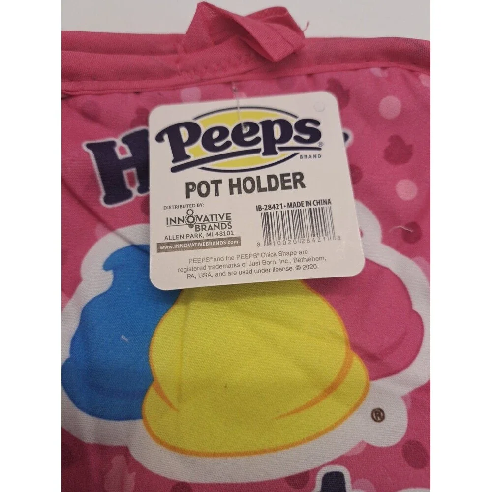 2 NWT Peeps Pot Holders – Pink Easter Bunny – 6.5